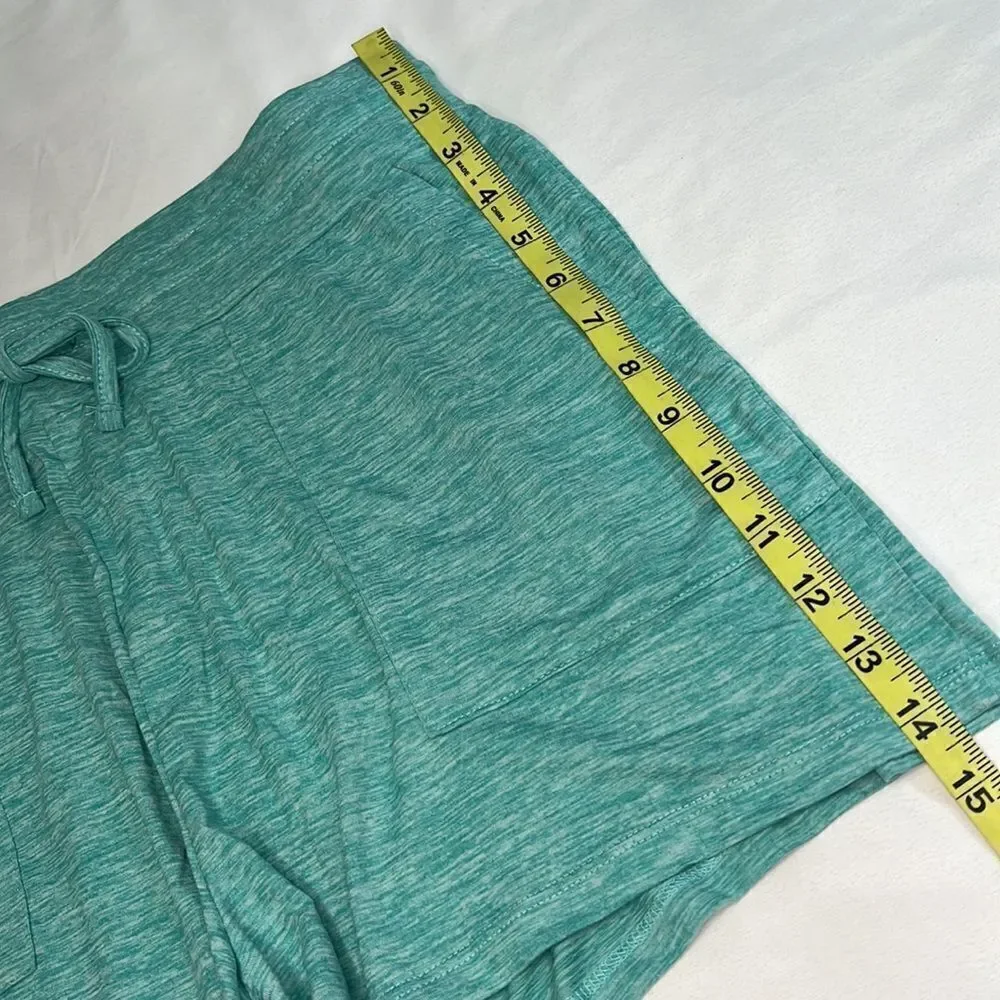 H Halston Studio Women’s Lagoon Space Dye Lounge Shorts Size Medium